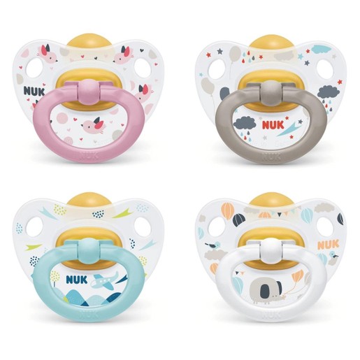 Nuk Classic Happy Kids Πιπίλα Καουτσούκ 1 Τεμάχιο