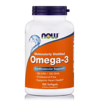Now Foods Omega-3 1000mg Συμπλήρωμα Διατροφής Ωμέγα-3 Λιπαρών Οξέων 100 Softgels
