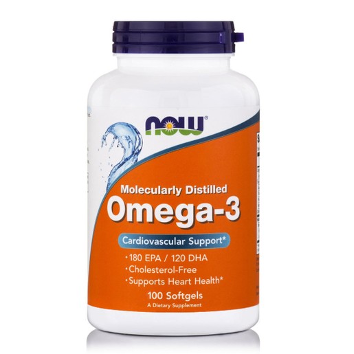 Now Foods Omega-3 1000mg Συμπλήρωμα Διατροφής Ωμέγα-3 Λιπαρών Οξέων 100 Softgels