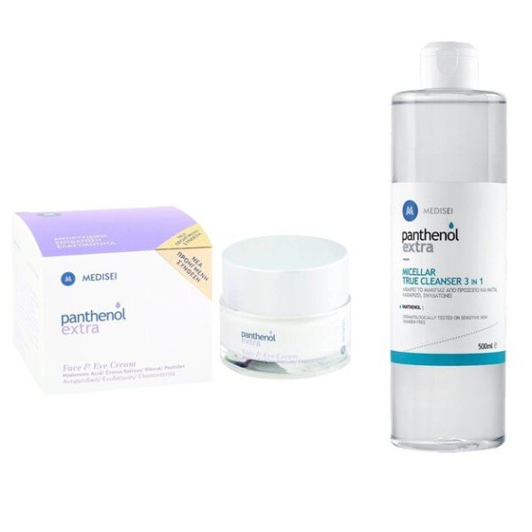Medisei Panthenol Extra Promo Face & Eye Cream 50ml & Δώρο Micellar True Cleanser 3 in 1 500ml