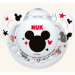 Nuk Trendline Disney Mickey Πιπίλα Σιλικόνης με Κρίκο Λευκή Μεγέθους 1 (0-6 Μηνών) 1τμχ
