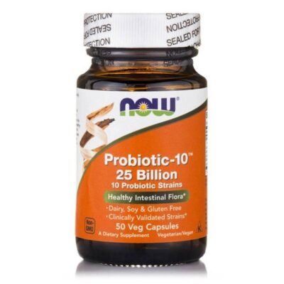 Now Foods Probiotic-10 25 Billion για τη Φυσική Αποκατάσταση του Πεπτικού Συστήματος στον Ανθρώπινο Οργανισμό 50caps