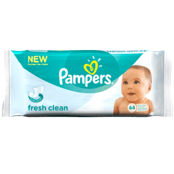 Pampers Fresh Clean Wipes 64 τεμάχια
