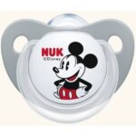 Nuk Trendline Disney Mickey Πιπίλα Γκρι Σιλικόνης 0-6m 1 τμχ