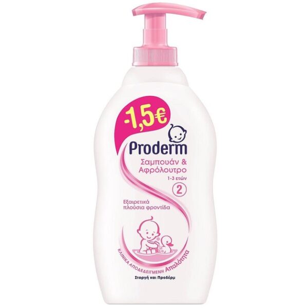 Proderm Σαμπουάν & Αφρόλουτρο 1-3 Ετών 400ml