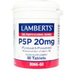 Lamberts P5P 20mg (5 – Φωσφορική Πυριδοξάλη) Συμπλήρωμα Διατροφής της πιο Ενεργής Μορφής Βιταμίνης Β6