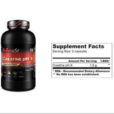 Biotech Usa Creatine Ph-X Μόρια Κρεατίνης Με Τροποποιημένο PH 210caps