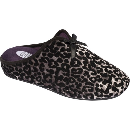 Scholl Shoes Rachele Silver Γυναικείες Παντόφλες σε Leopard Ασημί 1 Ζευγάρι