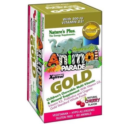 Nature's Plus Animal Parade GOLD Cherry Παιδικές Πολυβιταμίνες με Γεύση Κεράσι 60 Μασώμενα Ζωάκια