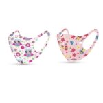 TiLi Fashion Face Mask Παιδικές Μάσκες Προσώπου Πολλαπλών Χρήσεων Με Σχέδια Μέλισσα – Κουκουβάγια Για Κορίτσι 2 Τεμάχια
