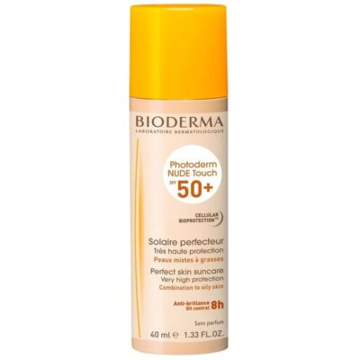 Bioderma Photoderm Nude Touch Natural Color Spf50+ Ανάλαφρη Υφή με Πολύ Υψηλή Αντηλιακή Προστασία για ματ Ομοιόμορφη Κάλυψη 40ml