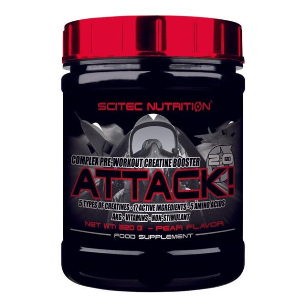 Scitec Nutrition Attack! 2.0 - 0.7 lbs Σύμπλεγμα προ-προπονητικού τονωτικού κρεατίνης (320g) ΗΜΕΡΟΜΗΝΙΑ ΛΗΞΗΣ 12/2016