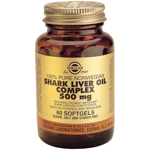 Solgar Shark Liver Oil Complex 500mg 60 softgels