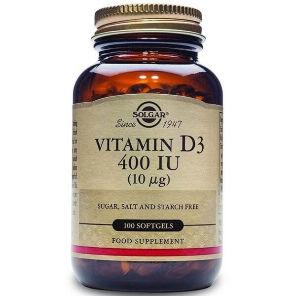 Solgar Vitamin D3 400iu 100 softgels
