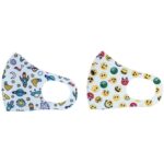 Tili Fashion Face Mask Παιδικές Μάσκες Προσώπου Πολλαπλών Χρήσεων με Σχέδια Διάστημα – Emoji για Αγόρι 2 Τεμάχια