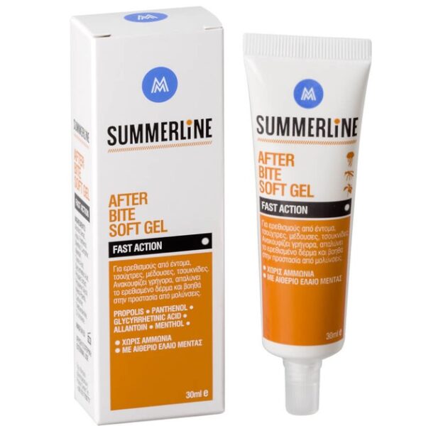 Summerline After Bite Soft Gel Ενυδατικό Gel για την Αντιμετώπιση Τσιμπημάτων Από Έντομα 30ml