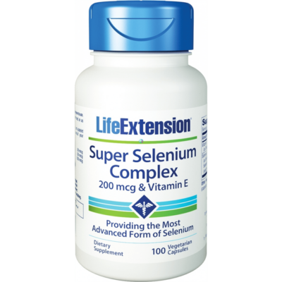 Life Extension Super Selenium Complex 200mcg-Vitamin E Συμπλήρωμα Διατροφής Για τη Καλή Λειτουργία του Θυρεοειδούς Αδένα 100caps