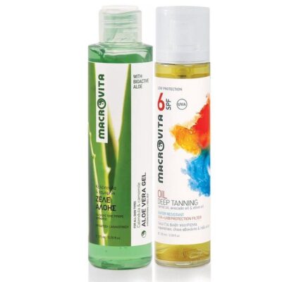 Macrovita Aloe Vera Gel 170ml & Δώρο Deep Tan Oil Spf6