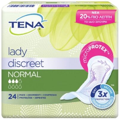 Tena Lady Discreet Σερβιέτες Ακράτειας Normal 24τεμ