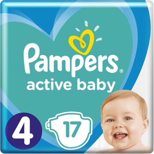 Pampers Active Baby Νο4 (9-14 kg) 17 πάνες