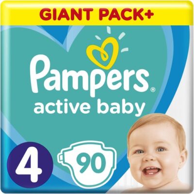 Pampers Active Baby Giant Pack Νο4 (9-14 kg) 90 πάνες