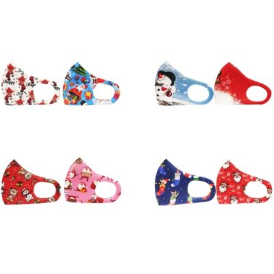 TiLi Fashion Face Mask Christmas Limited Edition Μάσκες Προσώπου Ενήλικων Πολλαπλών Χρήσεων με Χριστουγεννιάτικα Σχέδια 2Τεμάχια