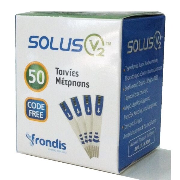 Solus V2 Ταινίες Μέτρησης Σακχάρου 50Strips