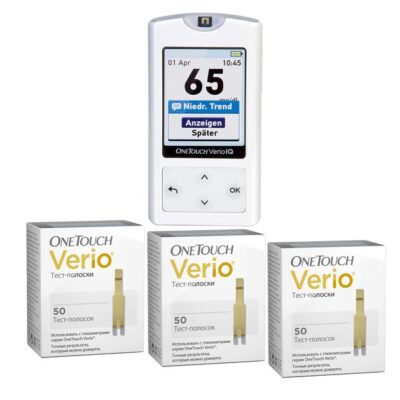 LifeScan Πακέτο Προσφοράς OneTouch Verio Test Strips Ταινίες 3 x 50τμχ & Δώρο OneTouch Verio IQ Συσκευή Μέτρησης Σακχάρου 1τμχ