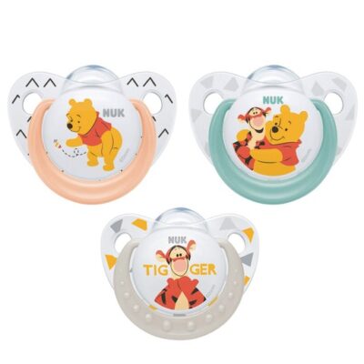 Nuk Trendline Disney Winnie the Pooh Πιπίλα Σιλικόνης με Κρίκο 1 Τεμάχιο