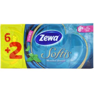 Zewa Softis Menthol Breeze Χαρτομάντηλα Τσέπης