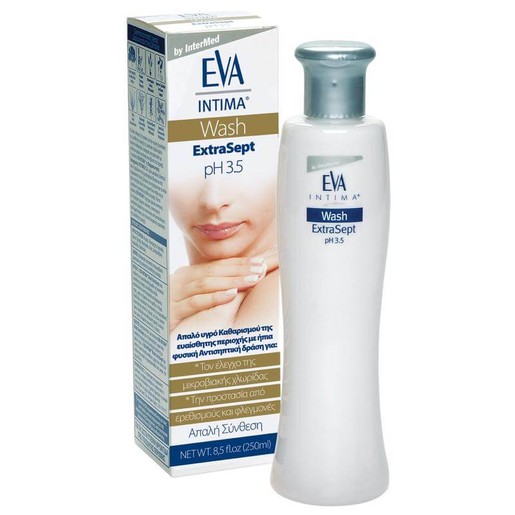 Eva Intima Wash Extrasept Απαλό Υγρό Καθημερινού Καθαρισμού της Ευαίσθητης Περιοχής 250ml