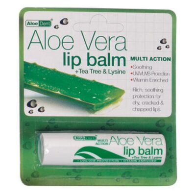 Optima Aloe Vera Lip Balm Μαλακώνει Και Ενυδατώνει Τα Χείλη 4gr