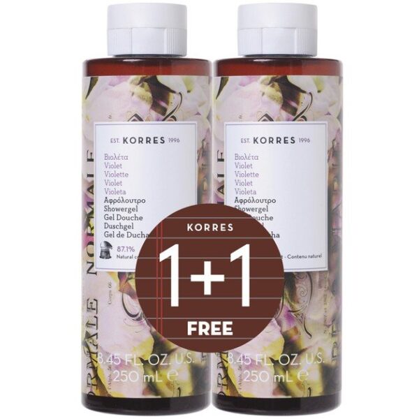 Korres Πακέτο Προσφοράς Shower Gel Violet 2x250ml 1+1 Δώρο