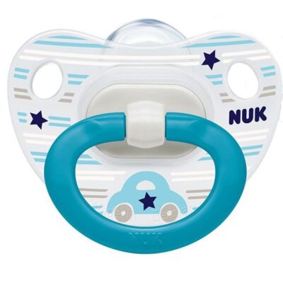 Nuk Classic Happy Days Πιπίλα Σιλικόνης με Κρίκο Μεγέθους 3 (18-36 Μηνών) 1τμχ