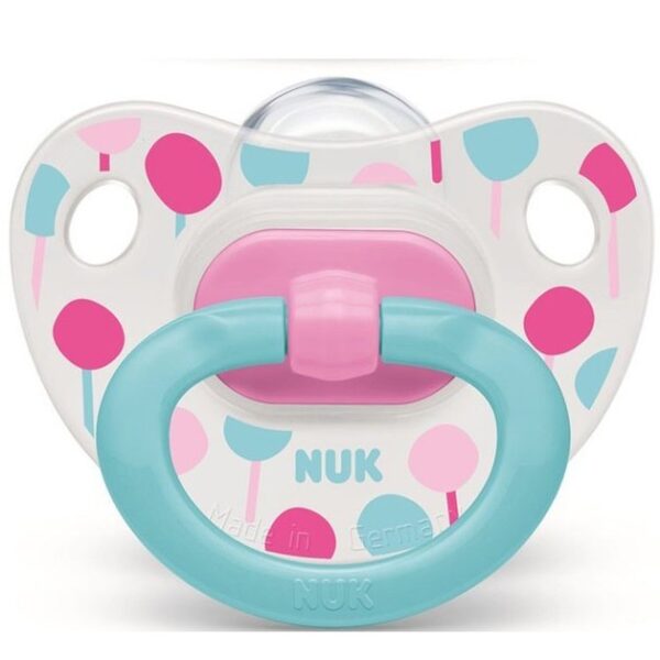 Nuk Classic Happy Days Πιπίλα Σιλικόνης με Κρίκο Μεγέθους 2 (6-18 Μηνών) 1τμχ