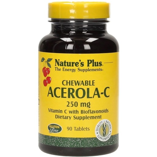 Nature's Plus Acerola-C Complex 250mg Συμπλήρωμα Διατροφής για την Ενίσχυση του Ανοσοποιητικού 90 Chew tabs