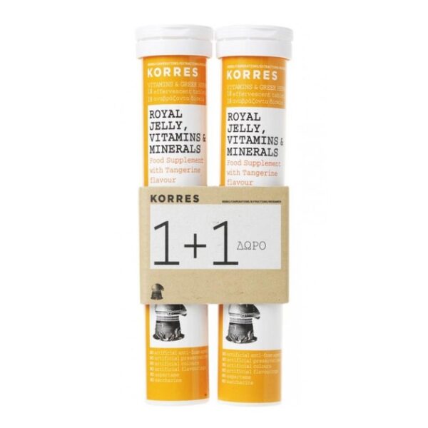 Korres Royal Jelly Βασιλικός Πολτός Βιταμίνες & Μέταλλα 1+1 Δώρο 2x18eff.tabs