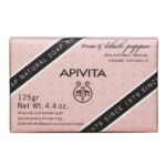 Apivita Natural Soap With Rose & Black Pepper 125g