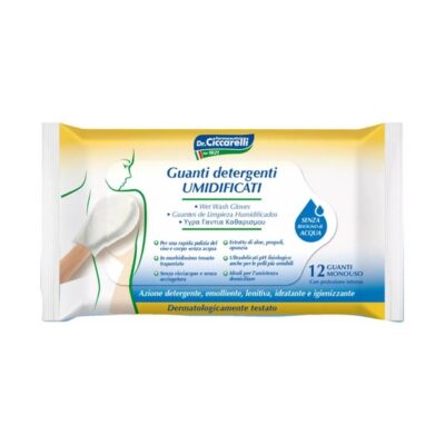 Dr.Cicarelli Wet Wash Gloves Υγρά Γάντια Καθαρισμού για Πρόσωπο & Σώμα 12 Τεμάχια