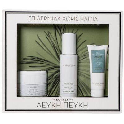 Korres Πακέτο Προσφοράς White Pine Day Cream Κρέμα Ημέρας 40ml & Serum 30ml & Olympus Tea 3 In 1 Cleansing Emulsion 16ml