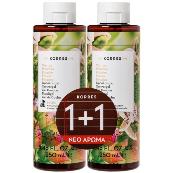 Korres Πακέτο Προσφοράς Pistachio Showergel Αφρόλουτρο με Εθιστικό