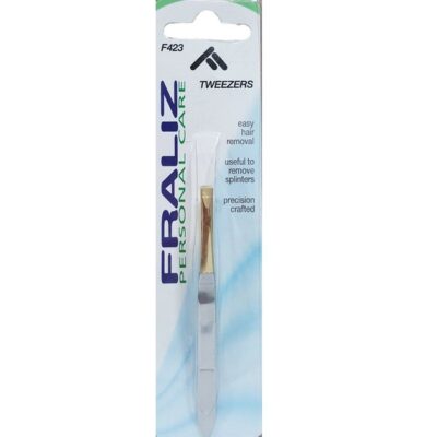 Fraliz F423 Tweezers Τσιμπιδάκι Φρυδιών με Ίσια Μύτη Χρυσή 1 Τεμάχιο