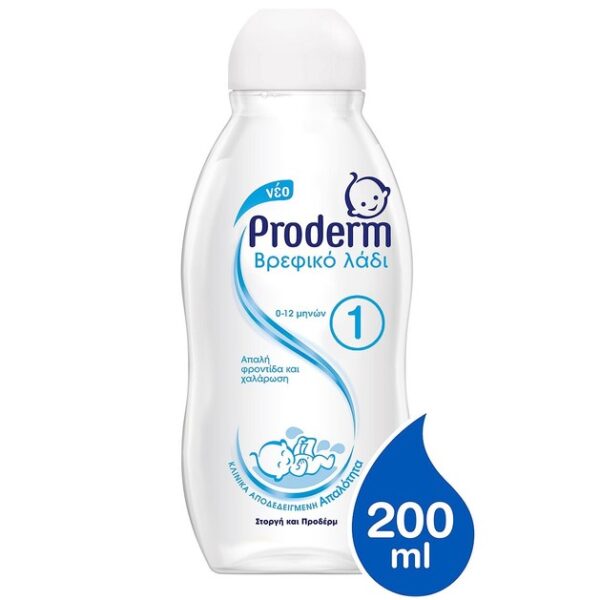Proderm Απαλό Βρεφικό Λάδι 0-12 Μηνών 200ml