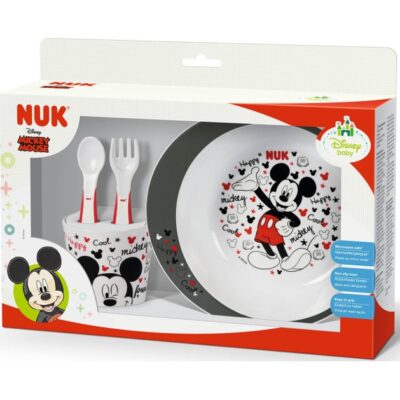 Nuk Disney Mickey Εκπαιδευτικό Σετ Φαγητού 6m+ Περιλαμβάνει Μπολ Φαγητού