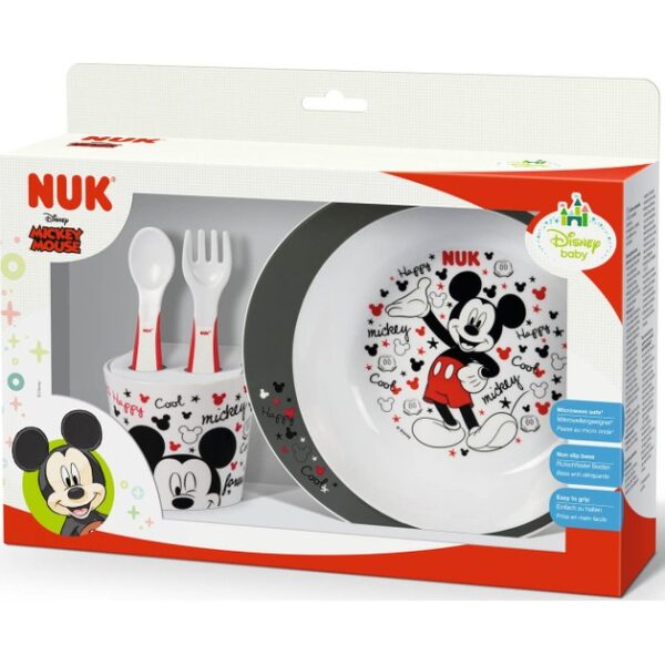Nuk Disney Mickey Εκπαιδευτικό Σετ Φαγητού 6m+ Περιλαμβάνει Μπολ Φαγητού