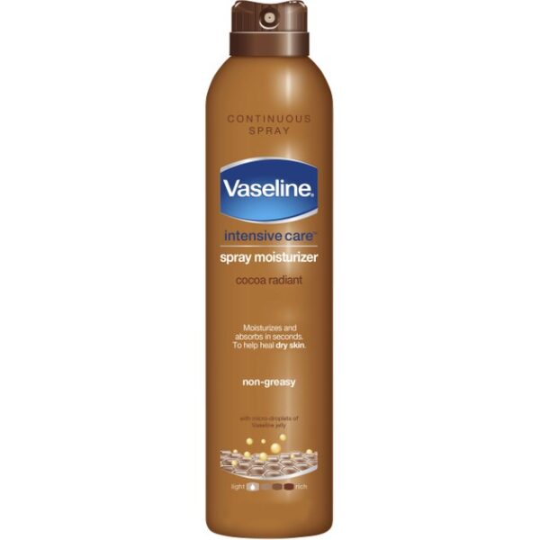 Vaseline Intensive Care Cocoa Radiant Spray Moisturizer Θρεπτικό Ενυδατικό Spray Σώματος με Βούτυρο Κακάο 190ml