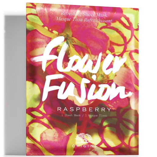 Origins Flower Fusion Refreshing Sheet Mask Raspberry Μάσκα Προσώπου Αναζωογόνησης για Ανανεωμένη Δροσερή Επιδερμίδα 1 sheet
