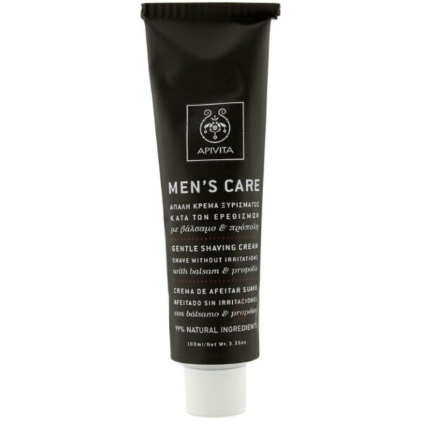 Apivita Mens Care Gentle Shaving Cream With Balsam & Propolis 100ml