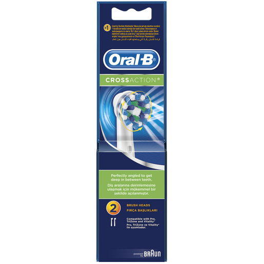 Oral-B Cross Action Ανταλλακτικές Κεφαλές 2 τεμάχια
